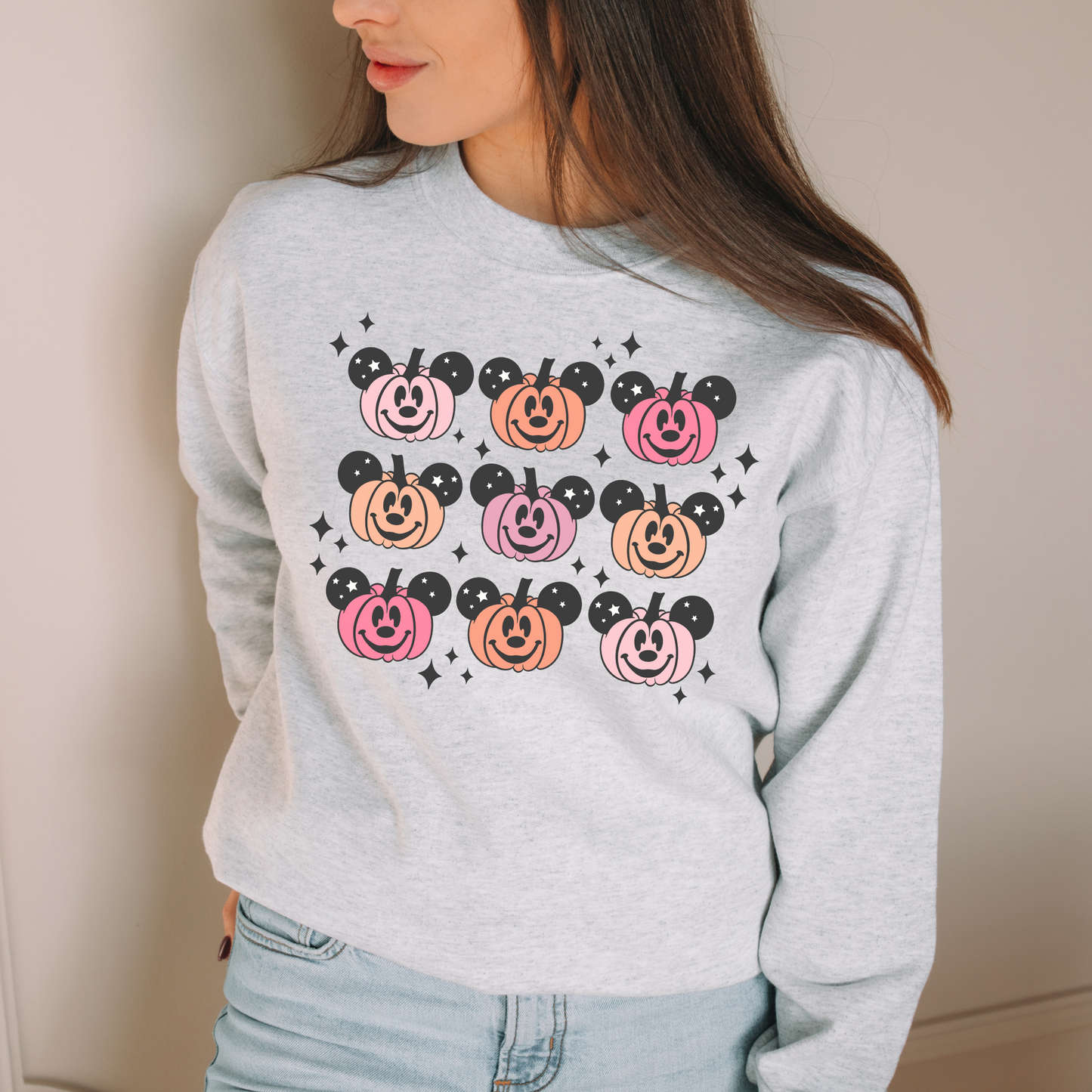 Colorful Mouse Ears Pumpkins Shirt/Crewneck