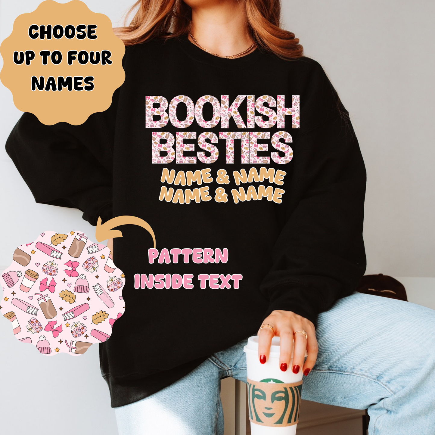 Personalized Fall Cozy Bookish Besties Shirt/Crewneck