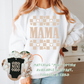 Beige Checkered Mouse Ears Mama Shirt/Crewneck