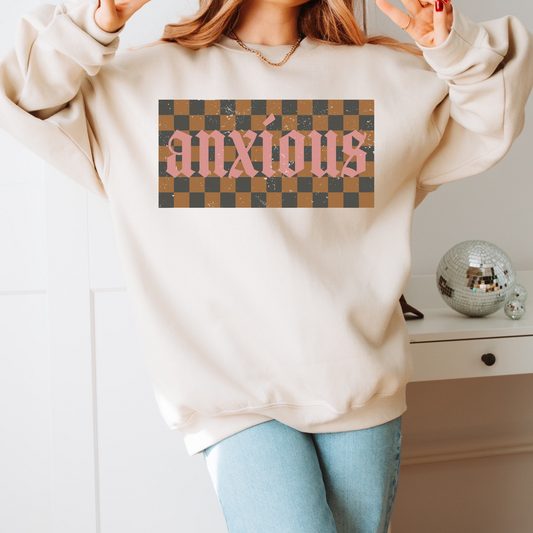 Checkered Anxious - Shirt/Crewneck